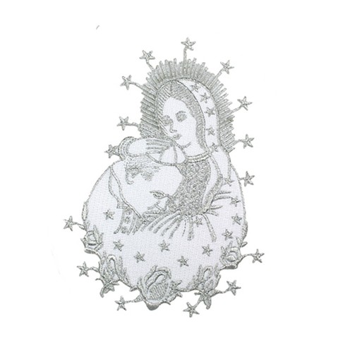 6pc Baptism White Tuxedo English Spanish Plain Silver Gold Pope Mary  Stole S-20 - 第 14/14 張圖片