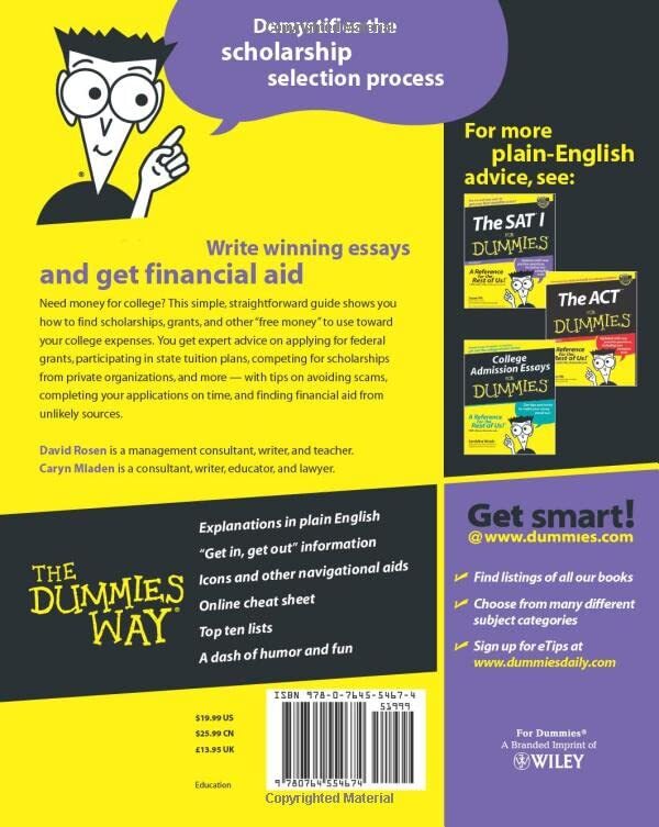 Free For College For Dummies 9780764554674 eBay