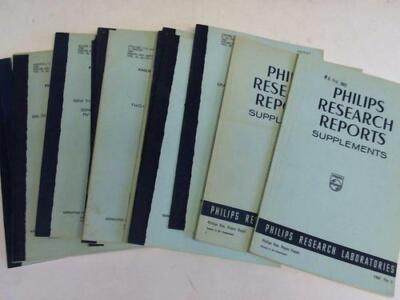 Philips Research Reports Supplements: 1963. Two booklets and 18 special prints