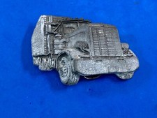 Vintage Semi Big Rig 18 Wheeler Driver Transportation Cutout Belt Buckle