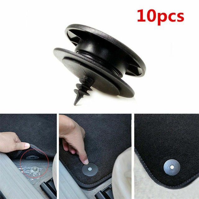 Auto Car Floor Mat Carpet Fixed Retainer Clips Fasteners Black Plastic