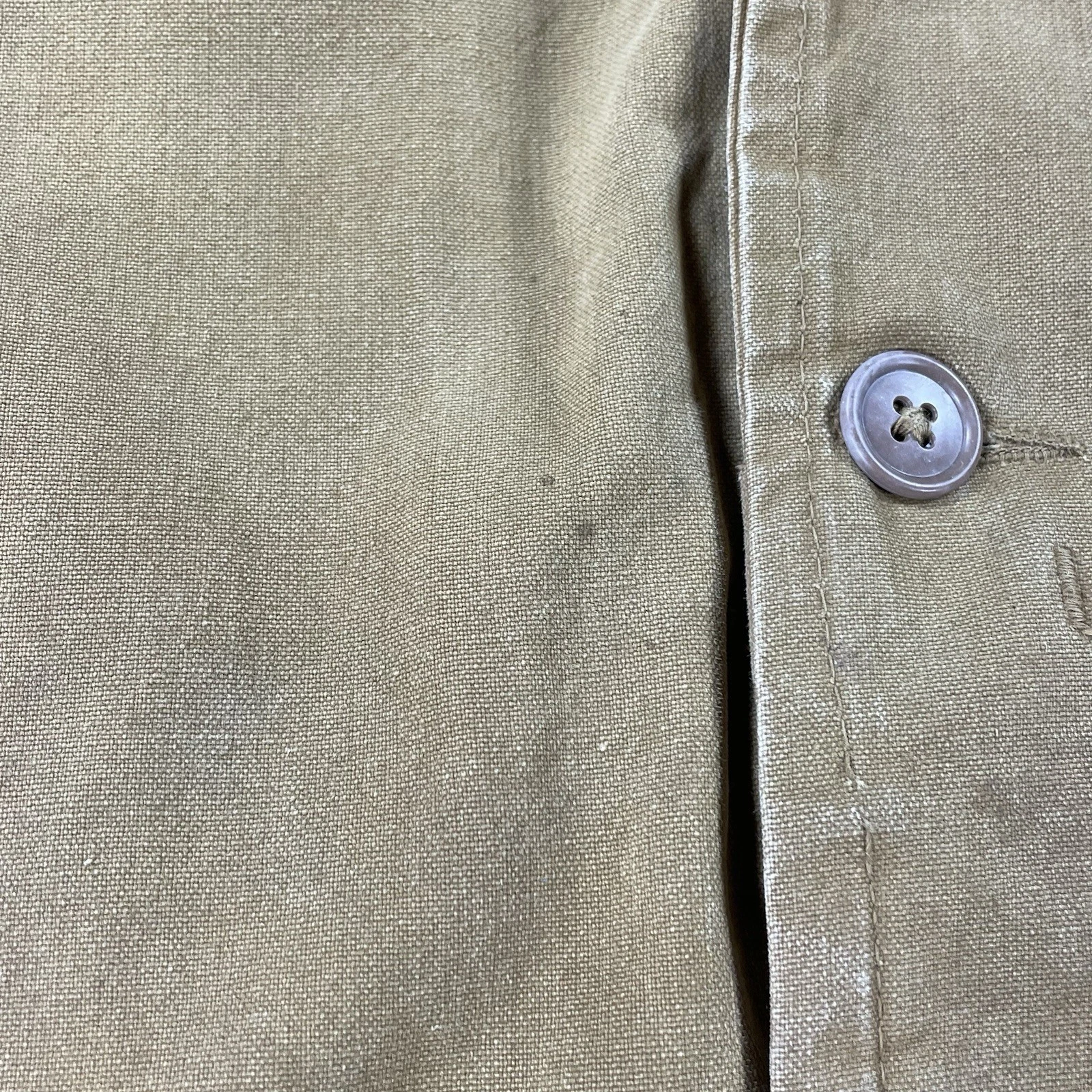 Vtg 60s Bullseye Bill Hunting Jacket Tan Duck Canvas - Mens L - like carhartt - product detail image 16