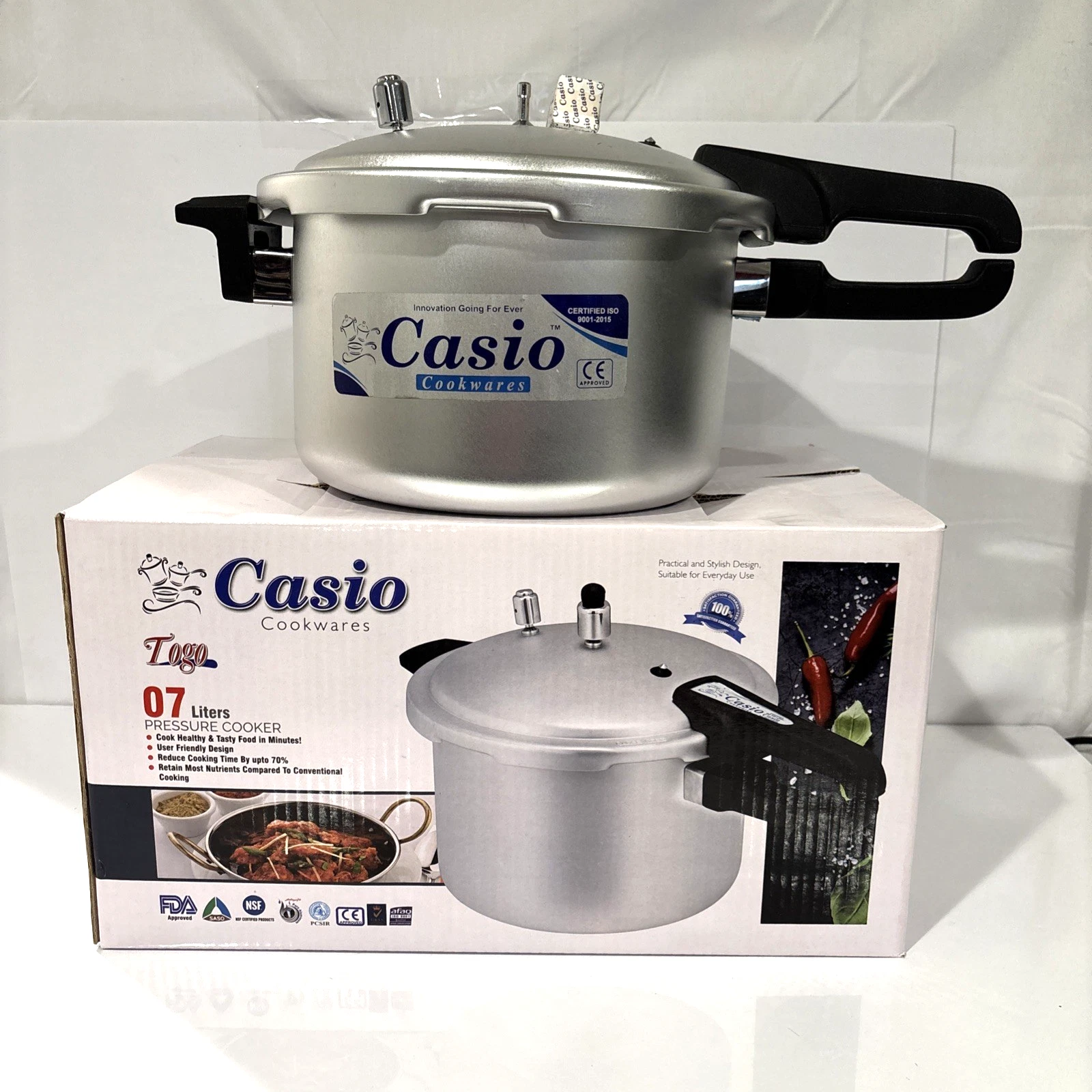 Casio Togo 7L Pressure Cooker Aluminum Induction Base New In Box 7 Liter