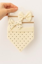 Baby Girl Bib  Headband Set   3-Pieces Baby/shower gift set