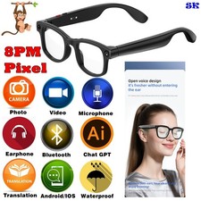 1Psc New Smart Glasses Smart AI Bluetooth Call Glasses Recording Videos Headset