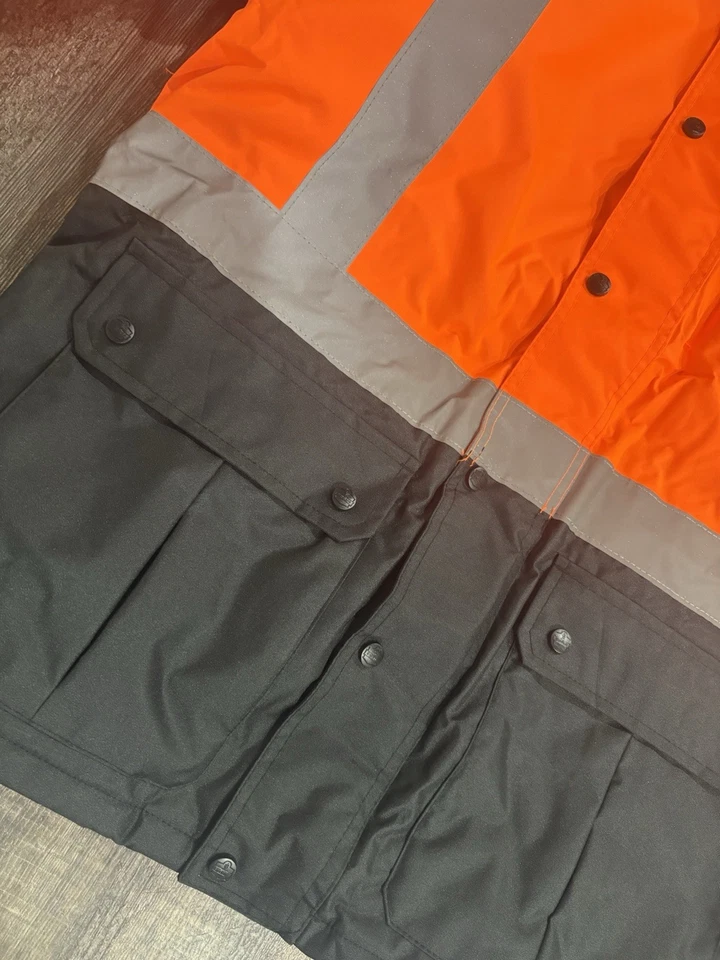 Men’s Glowear High Visibility Reflective  Work Jacket Size Large - Image 4 of 4