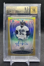2014 Bowman Chrome Aaron Donald Gold Refractor Auto Rookie. 33/50 RC, 10 Auto!