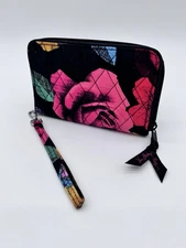 Vera Bradley Grab&Go Wallet Wristlet Quilted/ Bright Flowers & Colorful