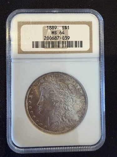 1889 Silver Morgan Dollar Coin Philadelphia Mint NGC MS64 💎 Toning Nice Luster