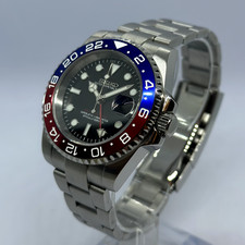 Pepsi Seiko GMT NH34 / NH35 Mod - 40mm Automatic Watch - Oyster / Jubilee