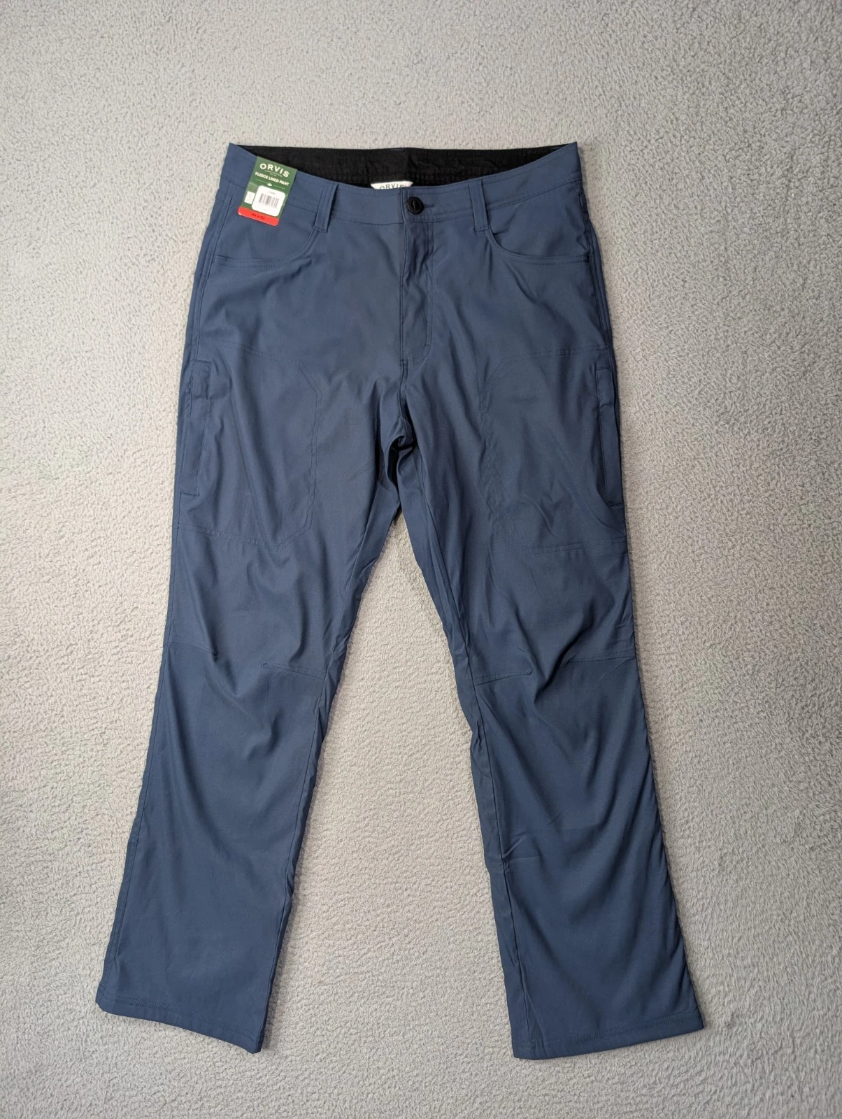 Orvis Fleece Lined Pants Mens 34x32 (Meas 34x31) Blue Hiking Outdoor