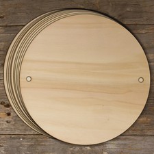 10x Wooden Plain Round Circles Craft Shapes 3mm Plywood Geometric