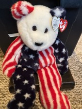 Ty Beanie Baby Spangle Patriotic Bear 1999 Retired with Tag Ages 3 3-4 8-11 Ye  