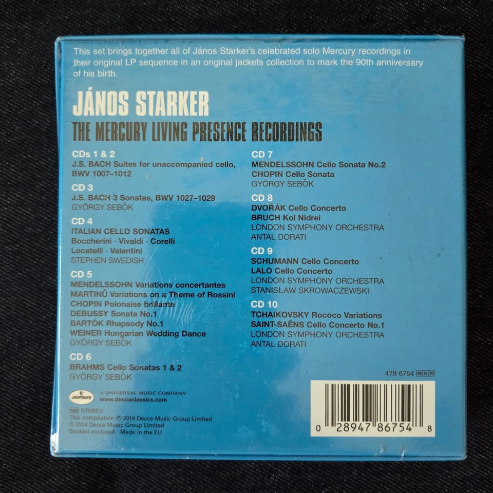 Janos Starker: The Mercury Living Presence Recordings, 10 CD, Decca, 2014, NEW - Image 2 of 4