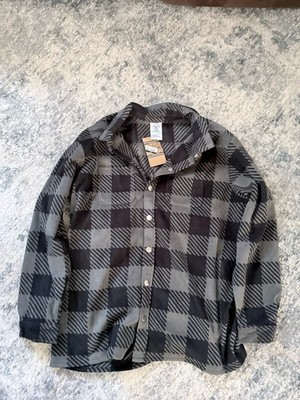 Rivalry Threads Men's Black&Gray Plaid Button-Front Shirt Jacket NCAA Cincinnati