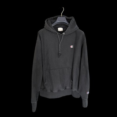 90s champion reverse weaveブラックL size 90's Champion Reverse Weave Hoodie XL Black Pullover Sweatshirt