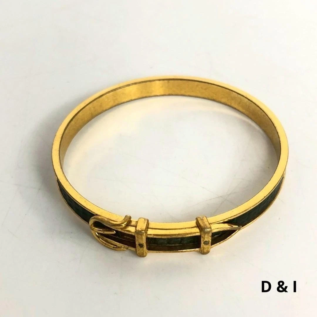 アクセサリー HERMES Gold Leather Bangle Bracelet HERMÈS Leather Gold Fashion Bracelets for sale | eBay