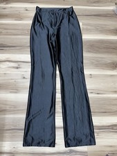 ASOS DESIGN Women's Black Wide-Leg Trousers - Size 10 30x37 Very Tall Grunge