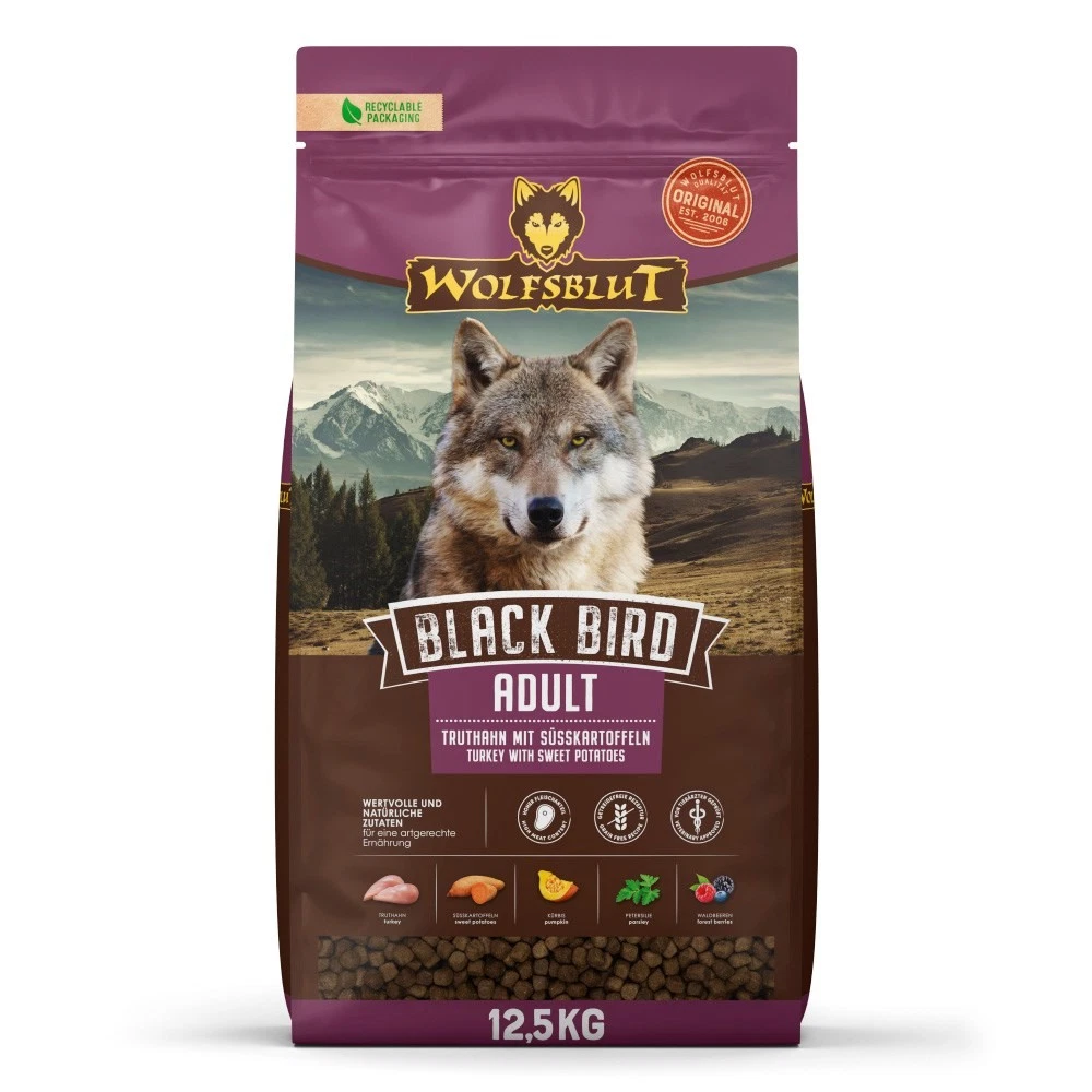 4260603784677 WOLFSBLUT Black Bird Turkey - Dry Dog Food - 12.5kg Unp
