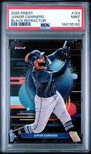 2025 TOPPS FINEST 124 JUNIOR CAMINERO BLACK REFRACTOR #124 /15
