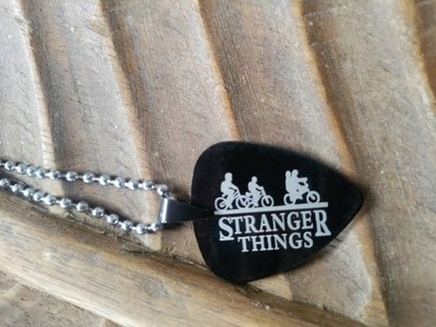 Retro Sci-fi Dog Tag Pendant Necklace Gift Guitar Pic New