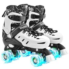 Kuxuan Skates Roller Skates for Girls and Boys Kids, 4 Sizes Adjustable Fun K...