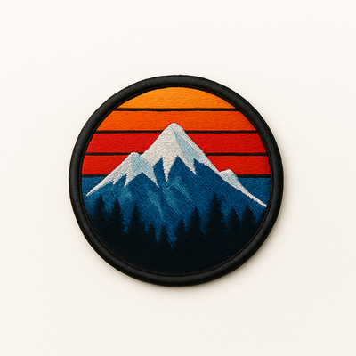 #ad Retro Mountain 70s Patch–Hiking Camping Travel Iron On or Sew On Motivational $26.95