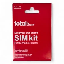 Total by Verizon Untested 5G BYOP SIM Kit - Micro, Nano & Standard Sizes
