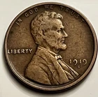 1919 S Lincoln Wheat Cent Penny San Francisco Mint Early Date Circulated BN1725