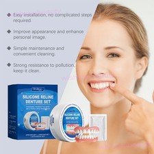 Soft Silicone Denture Reliner for Upper Lower False Teeth DIY Home Kit