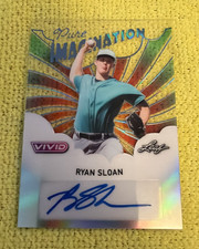 Ryan Sloan 2025 Leaf Vivid AUTO 3/10 Pure Imagination Mariners Top 100 SSP Rare