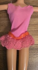 Vintage 1969 BARBIE Twist  Turn P.J. DOLL 1118 Pink Tricot Bathing Swimsuit