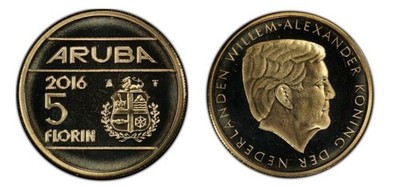 2014-2024 ARUBA 5 FLORIN - 5 AWG Florins
