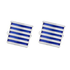 Dress Shirt Studs for Men Elegant French Cufflinks Blue Stripe Accessories