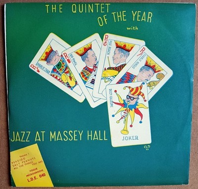 The Quintet Of The Year: Jazz At Massey Hall Volume 1 10'' 1st UK LP L.D.E. 040