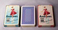 Three vintage sets of playing cards - two advertising Andrews Liver Salts