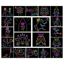 Paper Refill Pattern Sheets for Lite Brite Ultimate Classic - Fairy Tale 14 Pack