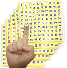 1-500 round Number Stickers Labels 15 Sets 7500 Self Adhesive Labels Small Conse