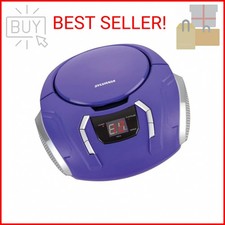 Proscan Elite Portable CD Boombox with AM/FM Radio, Auxiliary - Purple