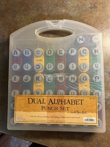Dual Alphabet Punch Set  by Paper Studio for Card Making  & Crafting.