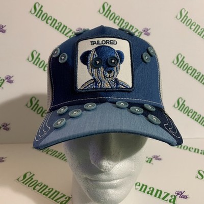 Goorin Bros Friday Drop Remember Me Tailored Teddy Bear Buttons Blue Hat Cap