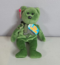 Ty Beanie Babies Luckier Green Bear 2007 Internet Exclusive 2.0 Shamrock Plush