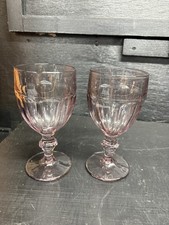 2 Gorgeous Vintage Libbey Pink Plum Duratuff ...