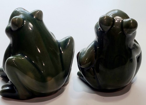 Menge 2 ~ Keramik Frösche Figuren 3-4" groß gebraucht - Bild 2 von 4