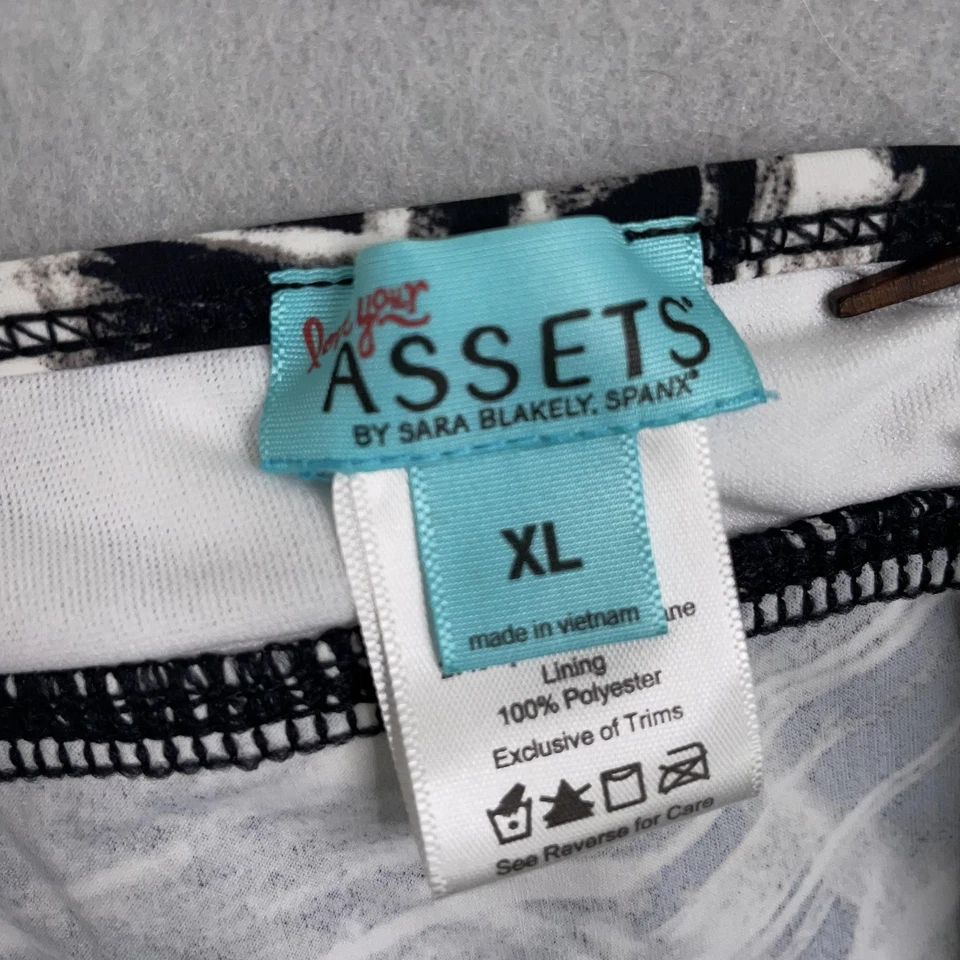 Traje de baño Tankini Assets By Sara Blakely Spanx Top para mujer XL negro blanco acanalado Foto 4 de 4