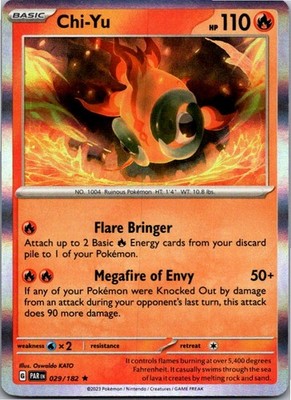 Chi-Yu 029/182 Rare Paradox Rift Pokemon Holo Near Mint