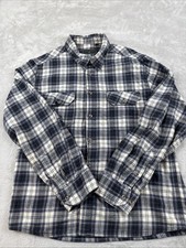 Field Stream Flannel Shirt Men s Medium Plaid Vintage Outdoor Camping EUC