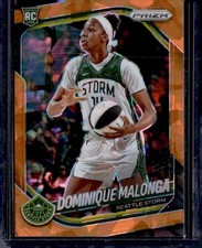 2025 Panini Prizm WNBA #116 Dominique Malonga Ice Orange Prizms