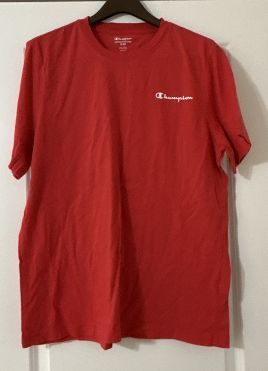 Champion T-Shirt Mens XL Red Stone Short Sleeve Crew Neck Athletic Tee