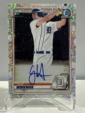 Gage Workman FY Auto RC 2020 Bowman Chrome On Card Auto Speckle REFRACTOR /71